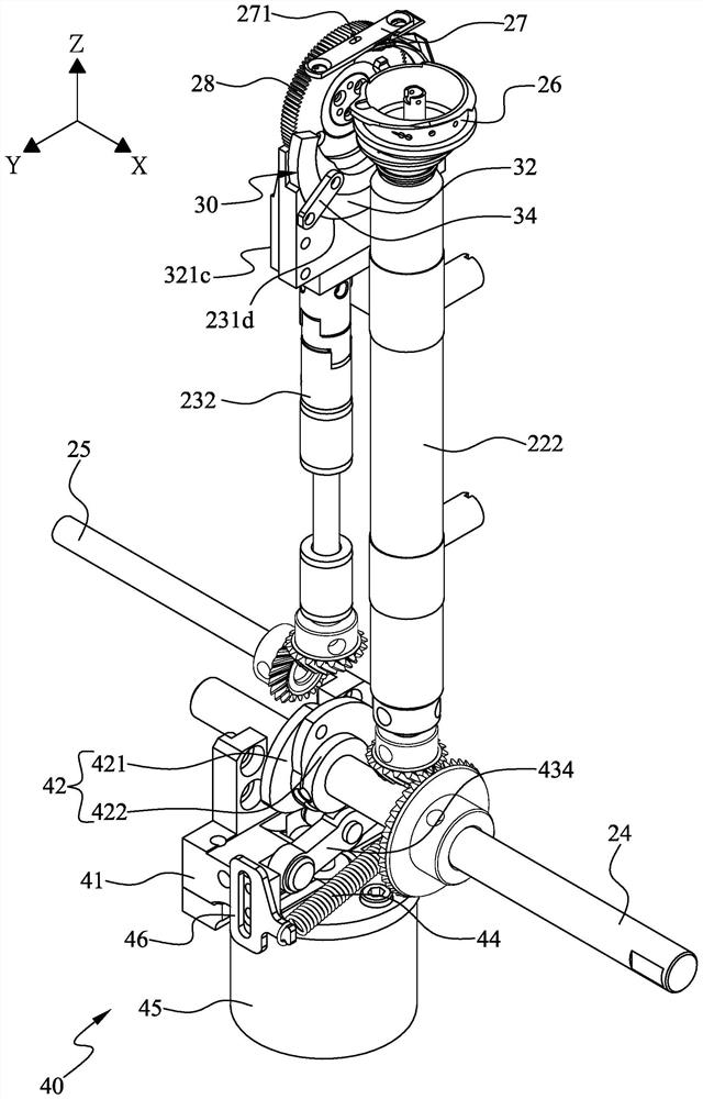 Thread cutting device for column type sewing machine