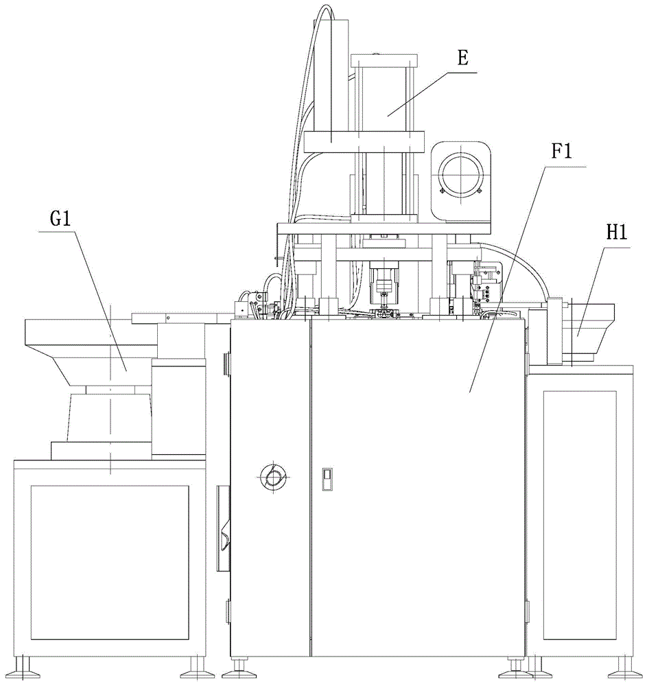 Feeding, cleaning, gasket installing and closing-in integrated machine for fire work columnar shells