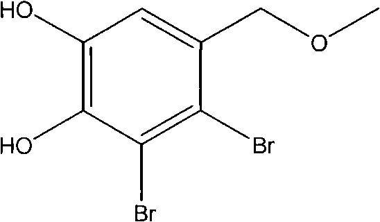 Application of bromine phenolic compound in preparing medicament for treating type 2 diabetes or adiposis