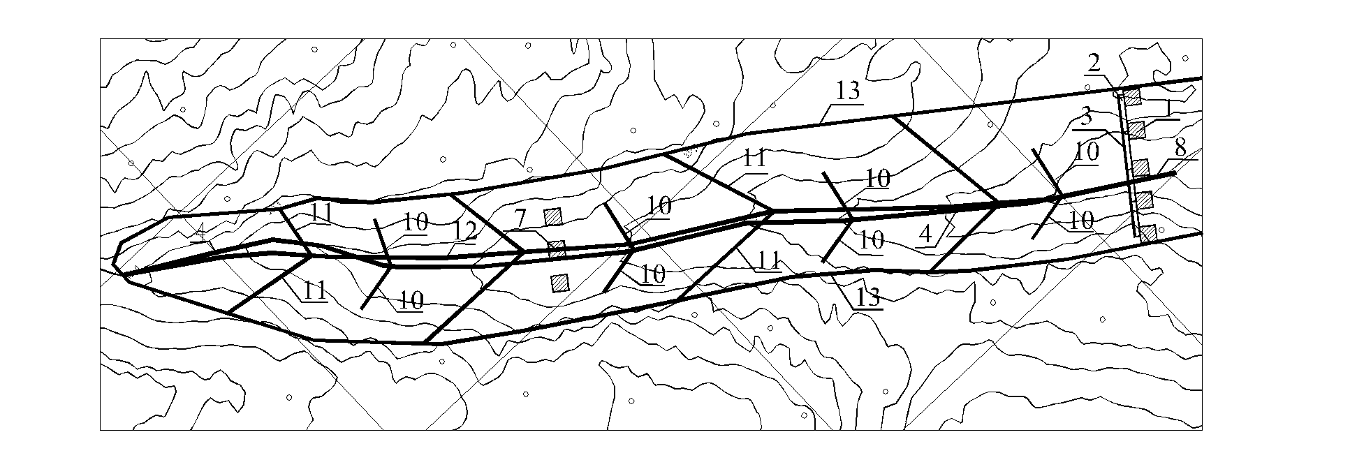 Reinforcement protective structure of large spoil disposal area in mountainous area