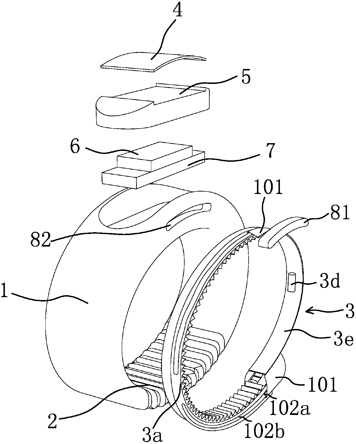 Bracelet with timing contraction function