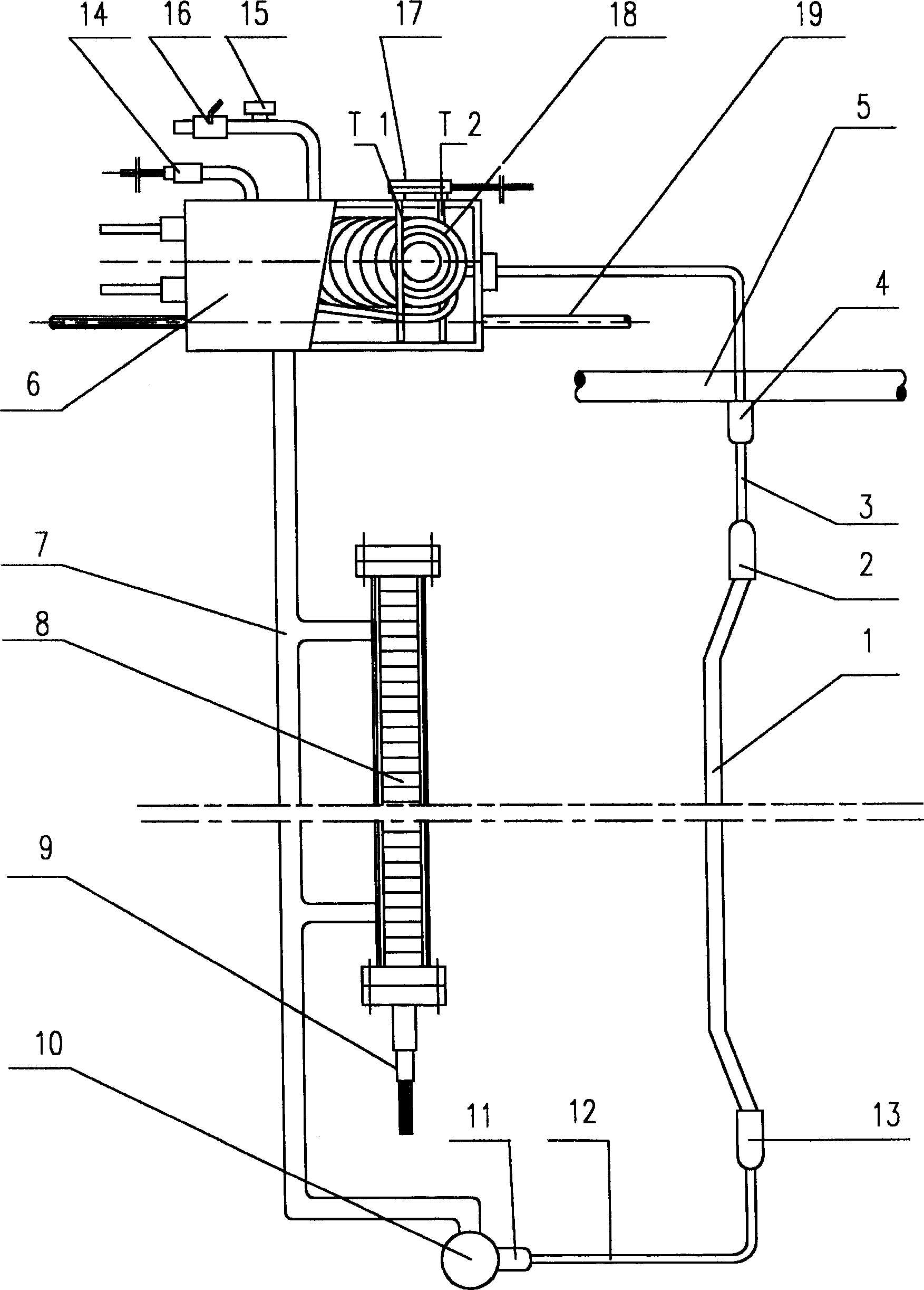 Evaporative cooling equipment of stator winding of hydraulic generator