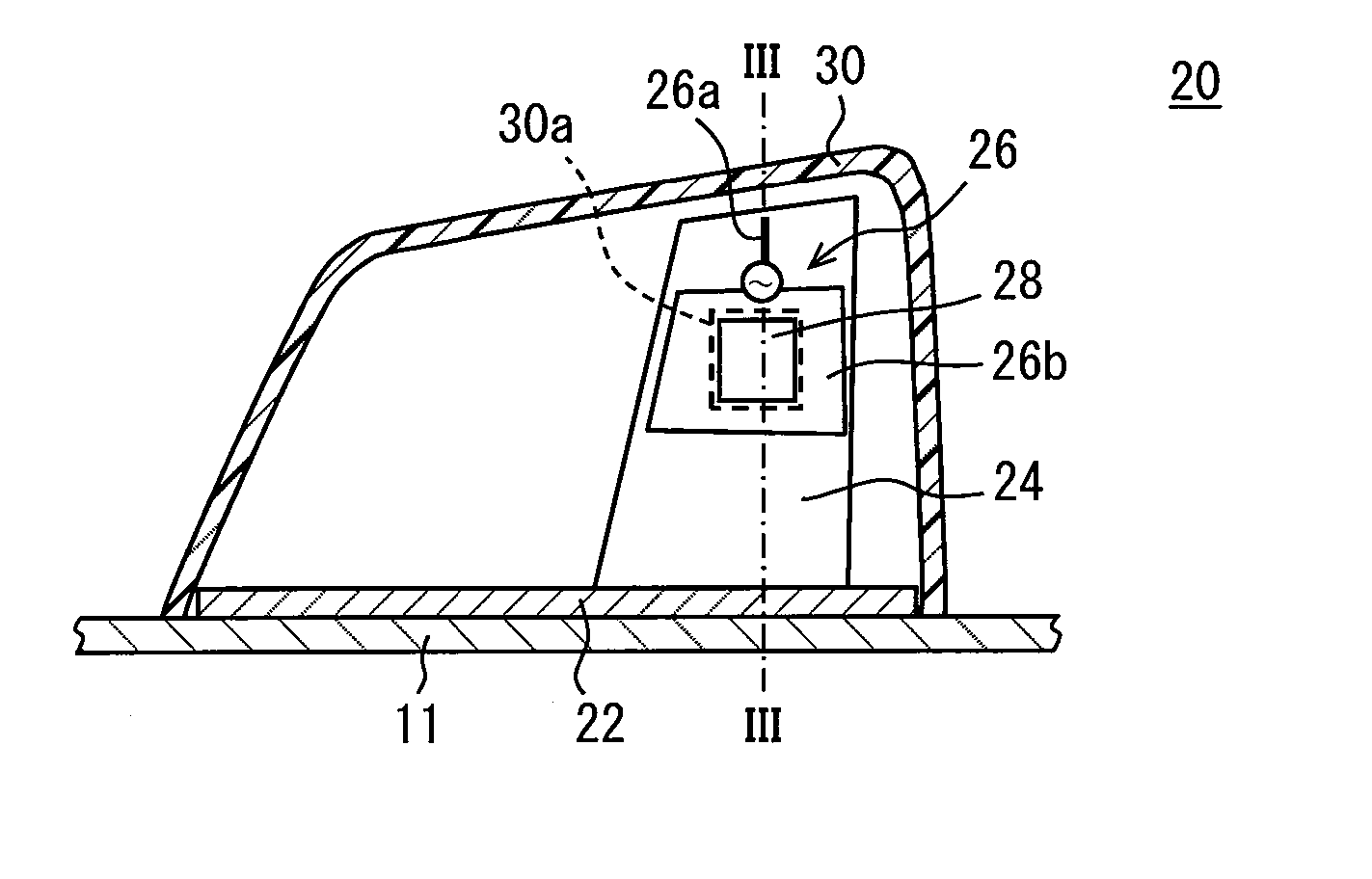 Vehicle-mounted antenna device