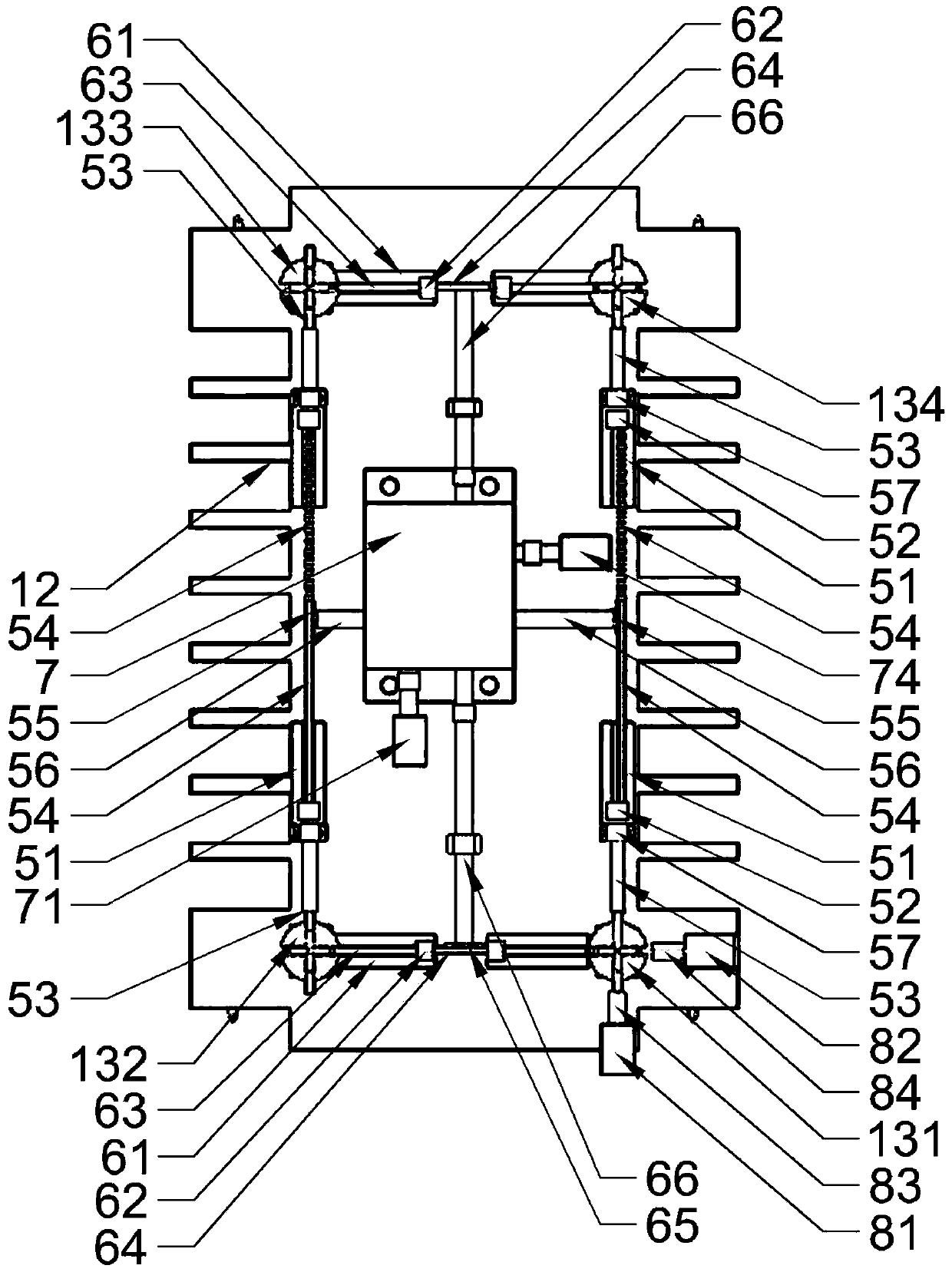 Spherical wheel two-way moving parking space mechanism