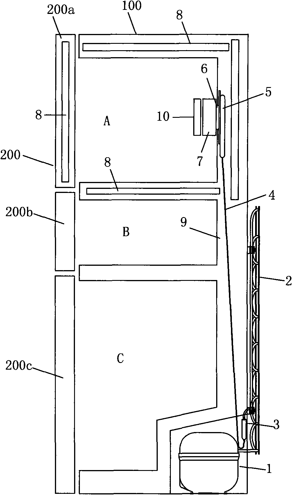 Low temperature refrigerator