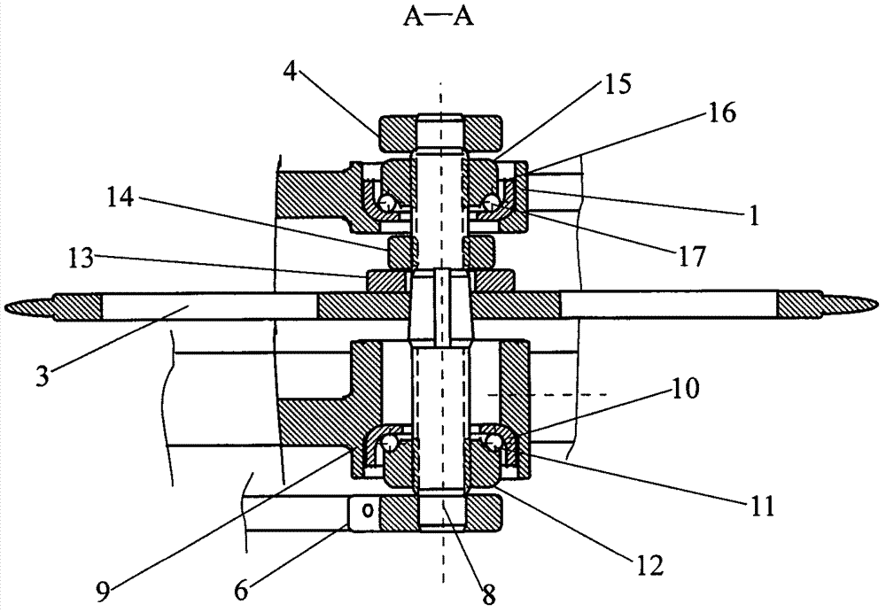 Collocation method of bicycle center shafting loss resistance