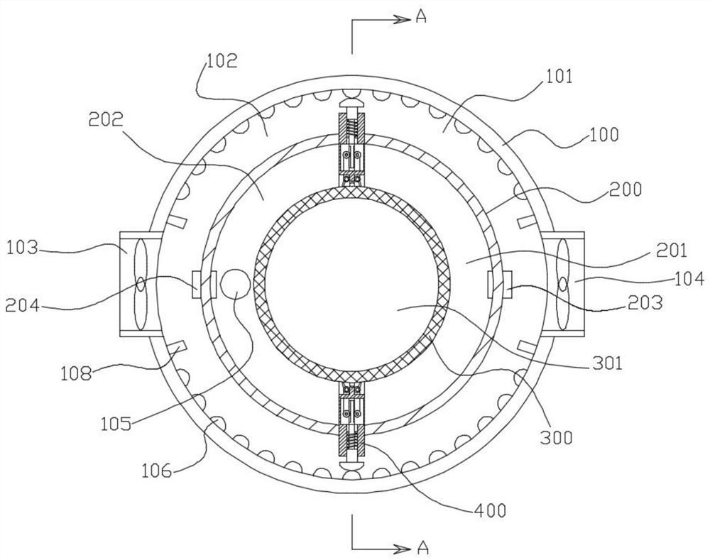 Waste gas filtering device and treatment equipment