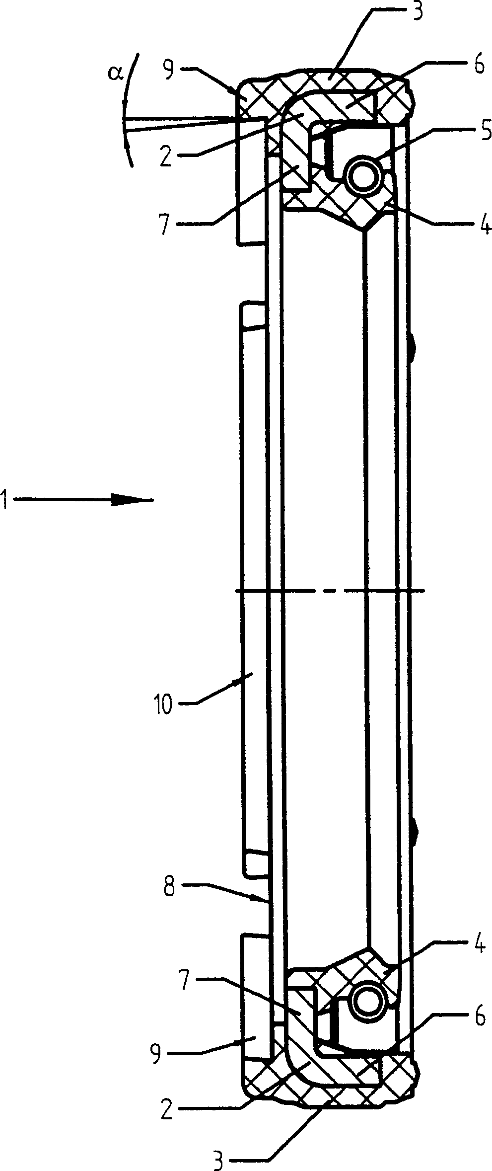 Radial lip seal device