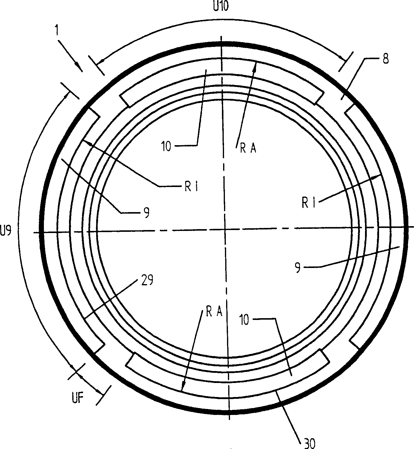 Radial lip seal device