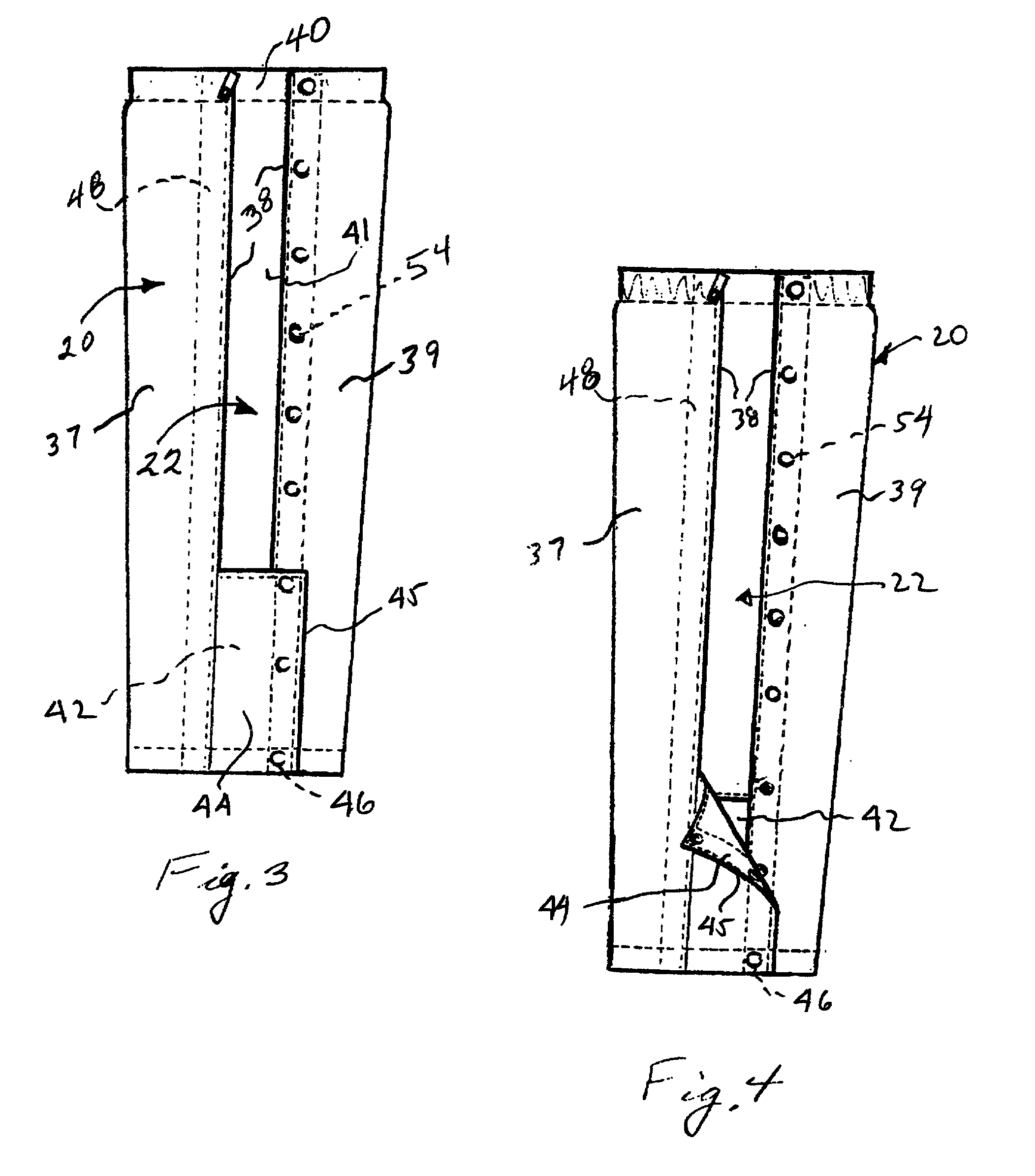 Selective pants and bands for customized assembly