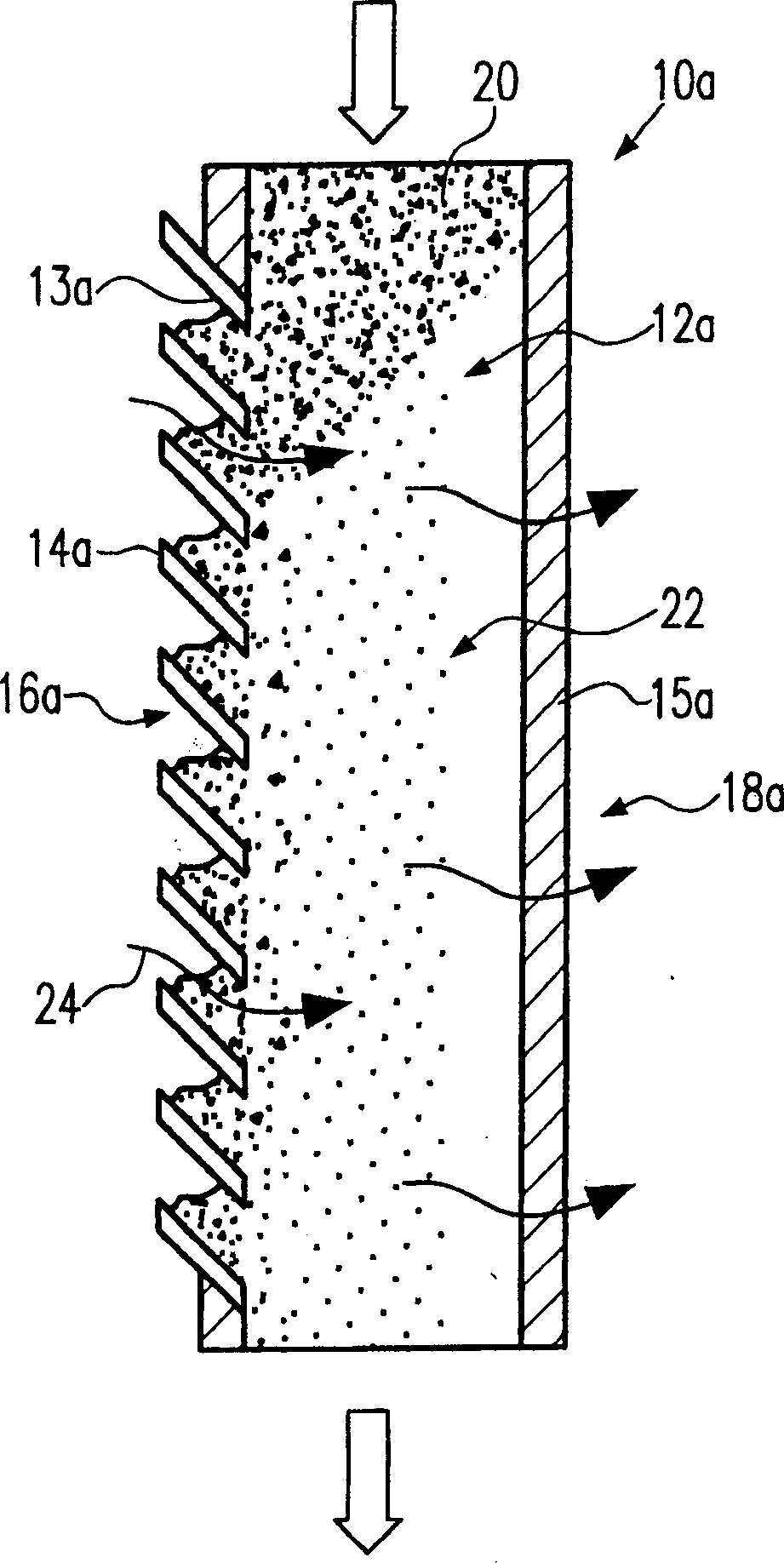 Method and device for separating materials