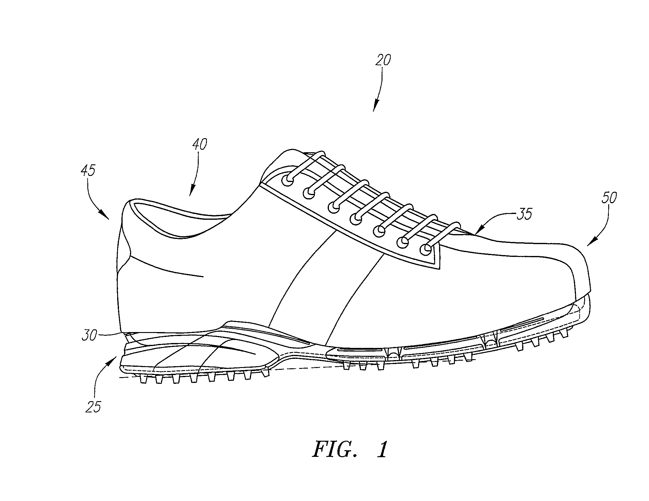 Chemically-treated outsole assembly for a golf shoe