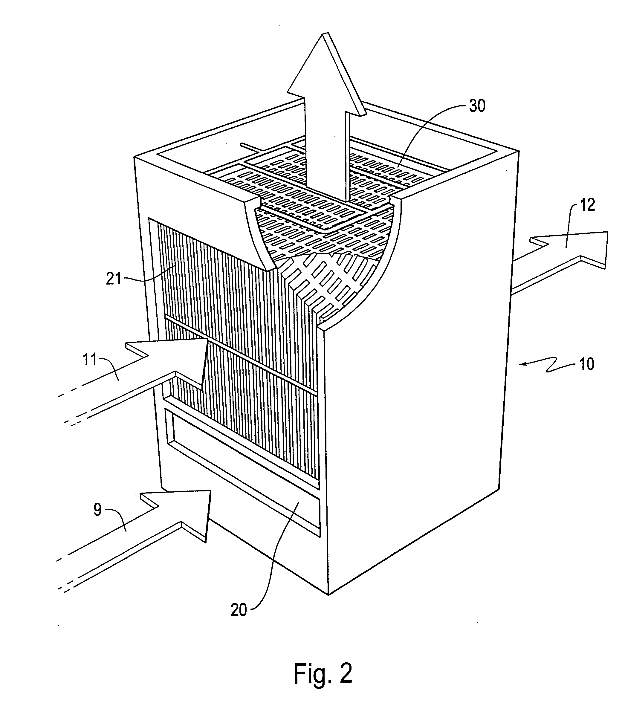 Indirect evaporative cooling heat exchanger