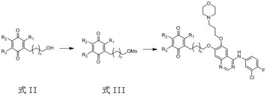 Preparation and application of a gefitinib idebenone conjugate