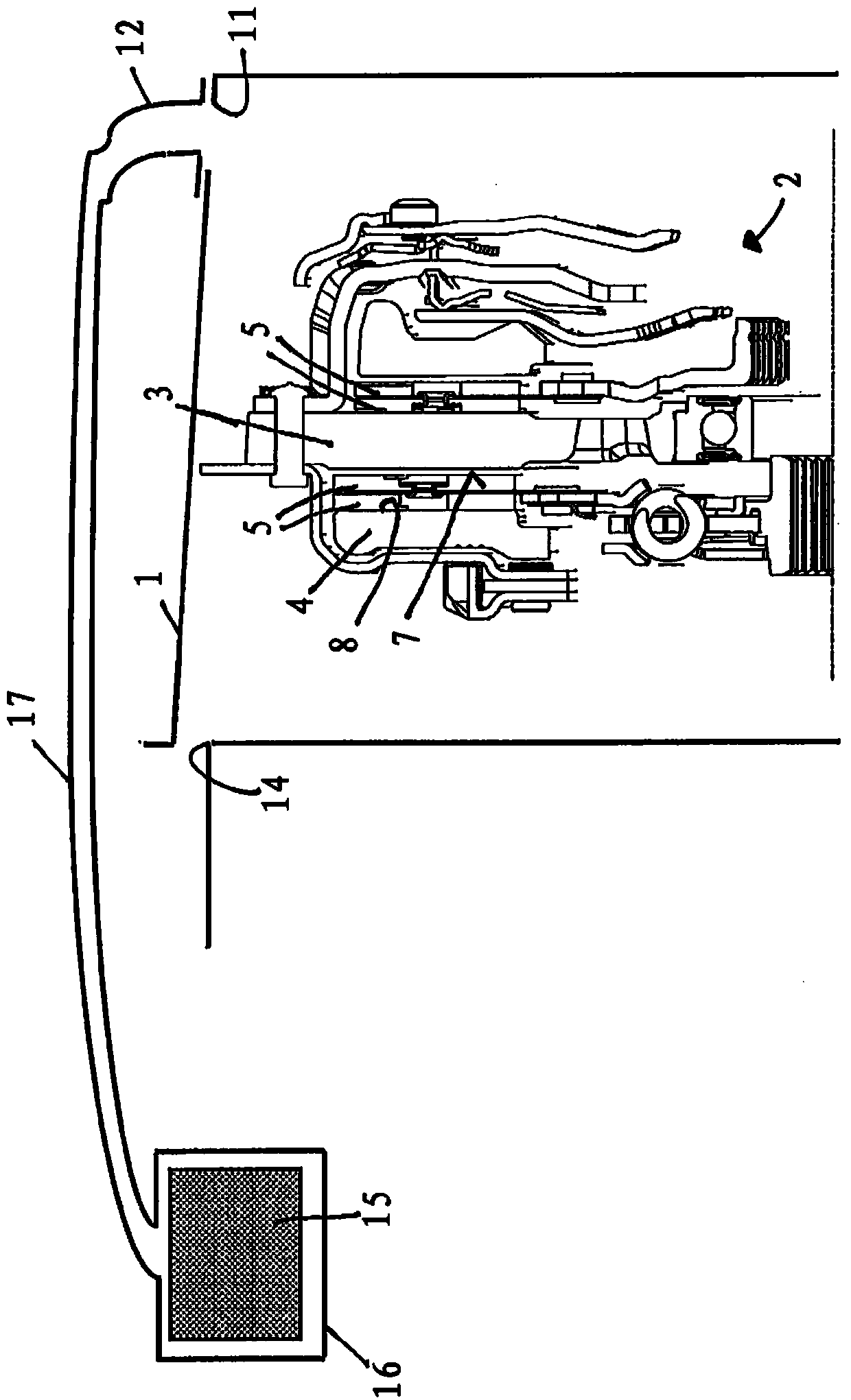 Clutch housing with reduced ingress of foreign particles