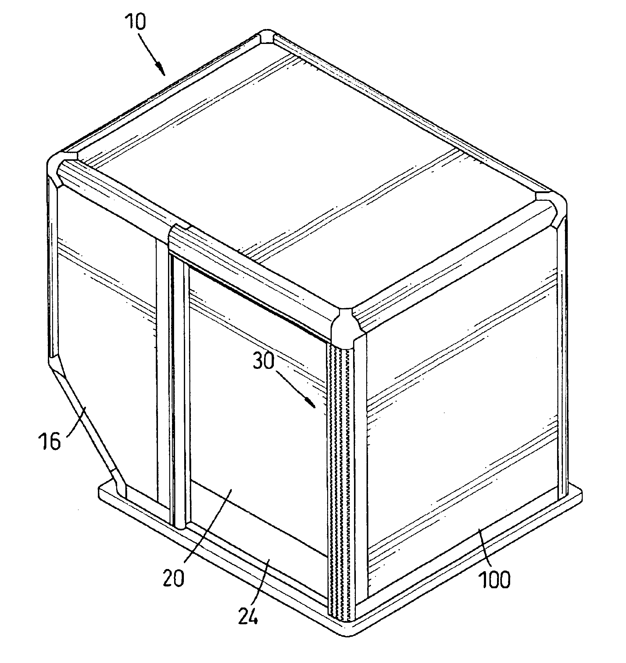 Strengthened door for a blast-resistant cargo container