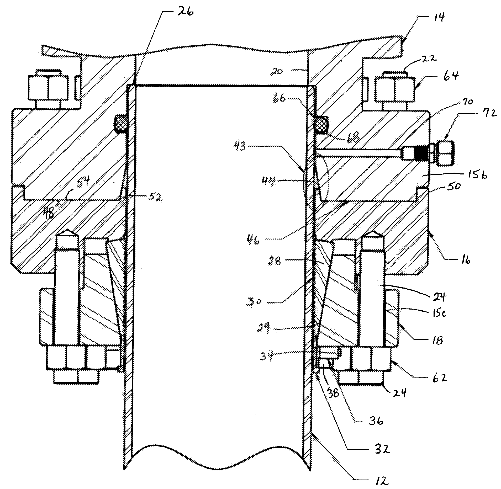 Casing head slip lock connection for high temperature service