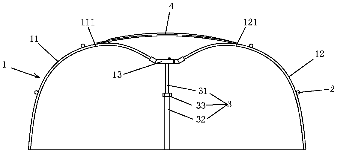 A kind of tomato greenhouse support