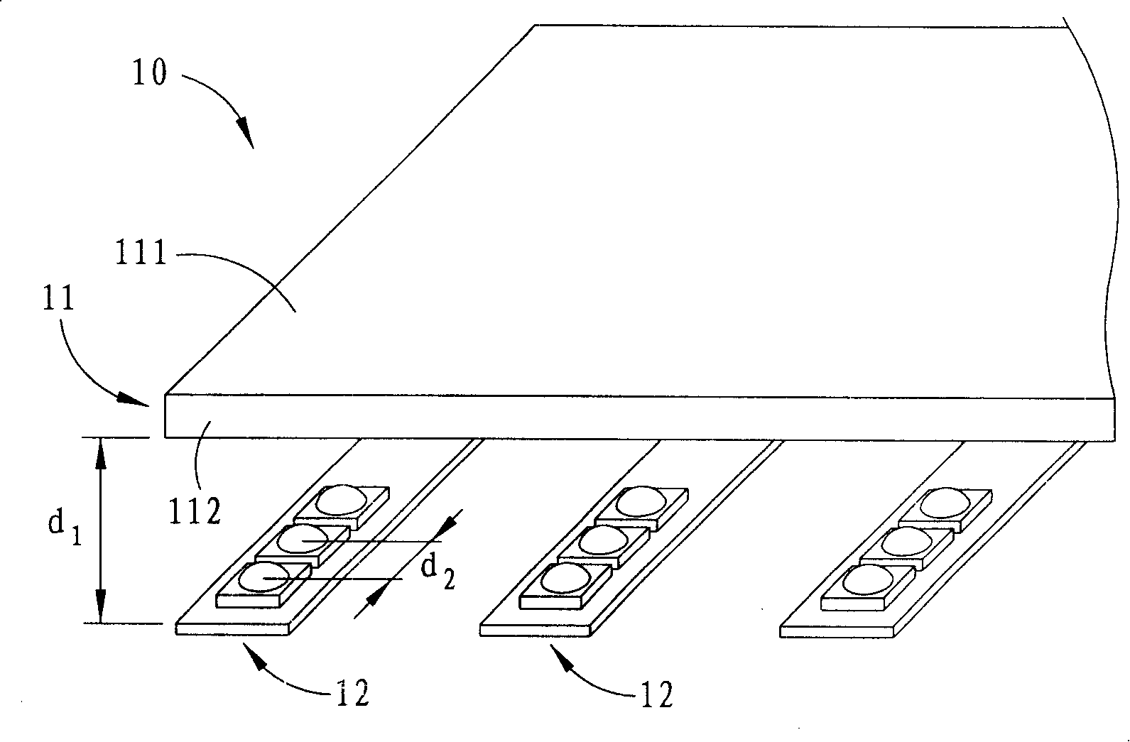 Light source unit and backlight module group possessing same