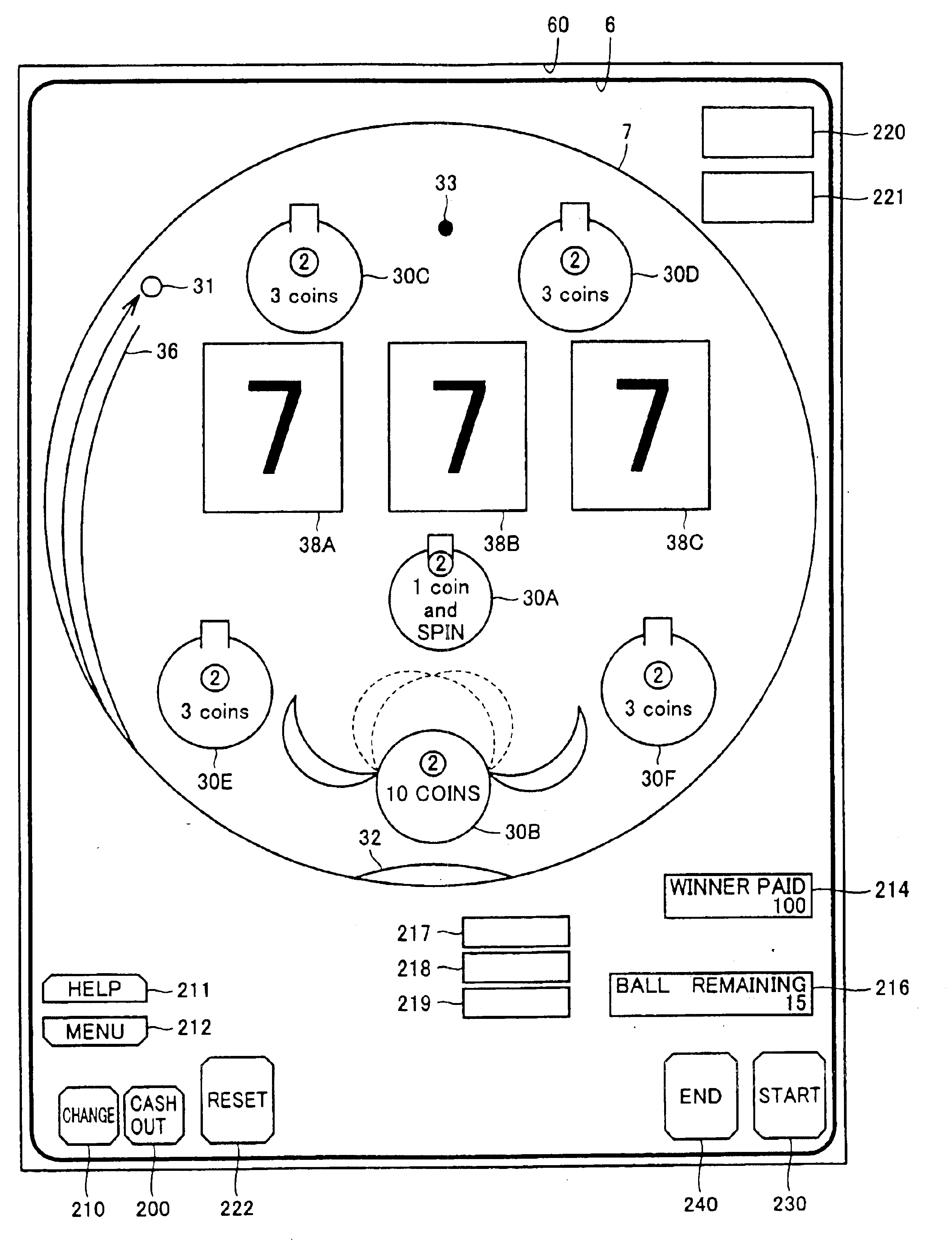 Play media shooting machine with improved stop control