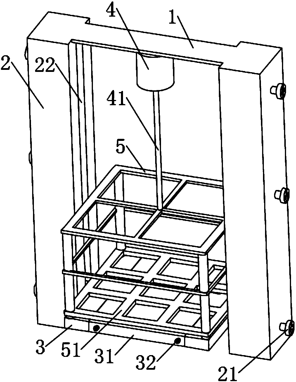 Convenient-to-use energy-saving type hoisting portal frame