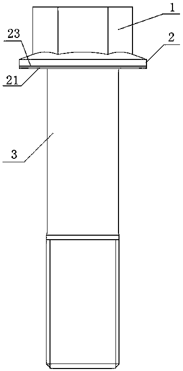 Anti-crushing flange bolt