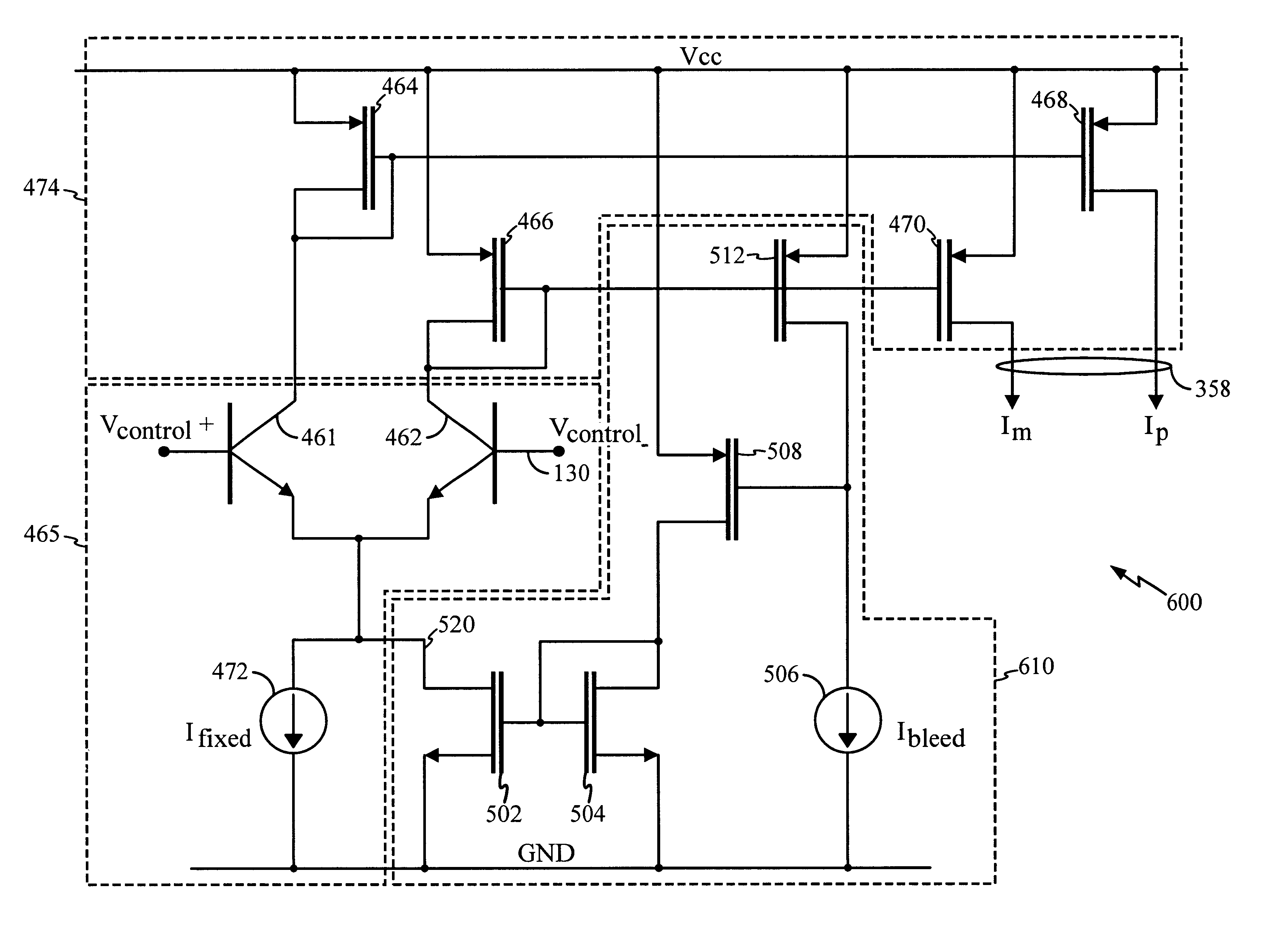 Exponential current generator and method