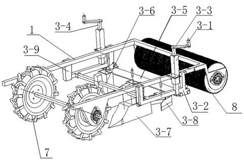 Indented wheel special-shaped hole precision seeding device for broad beans