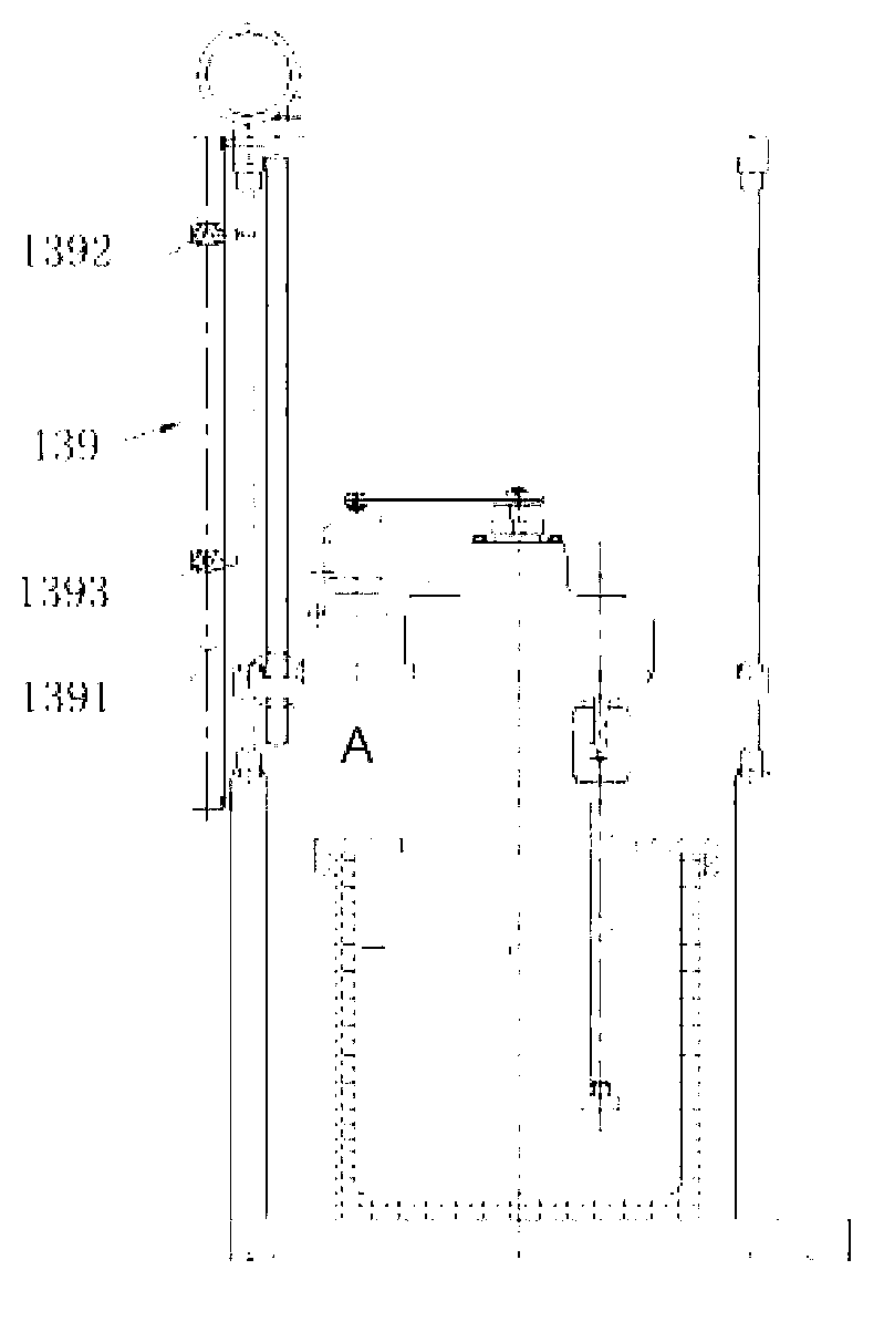 Planetary rotary blowing aluminum melt purifying device