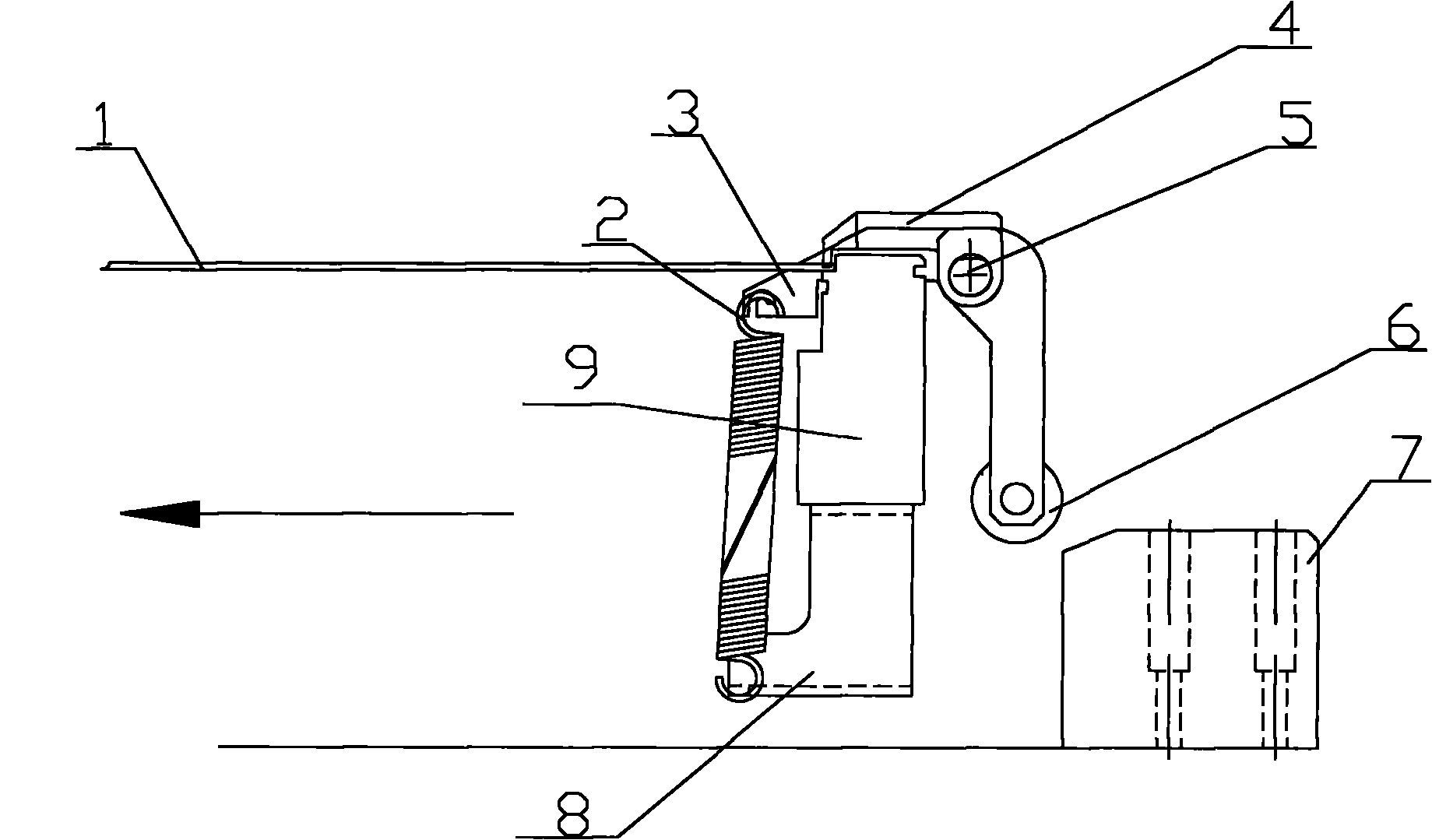 Compressing device of optical inspection instrument