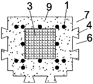 T-shaped plug-in type reinforced connecting pitch point of fabricated wall board