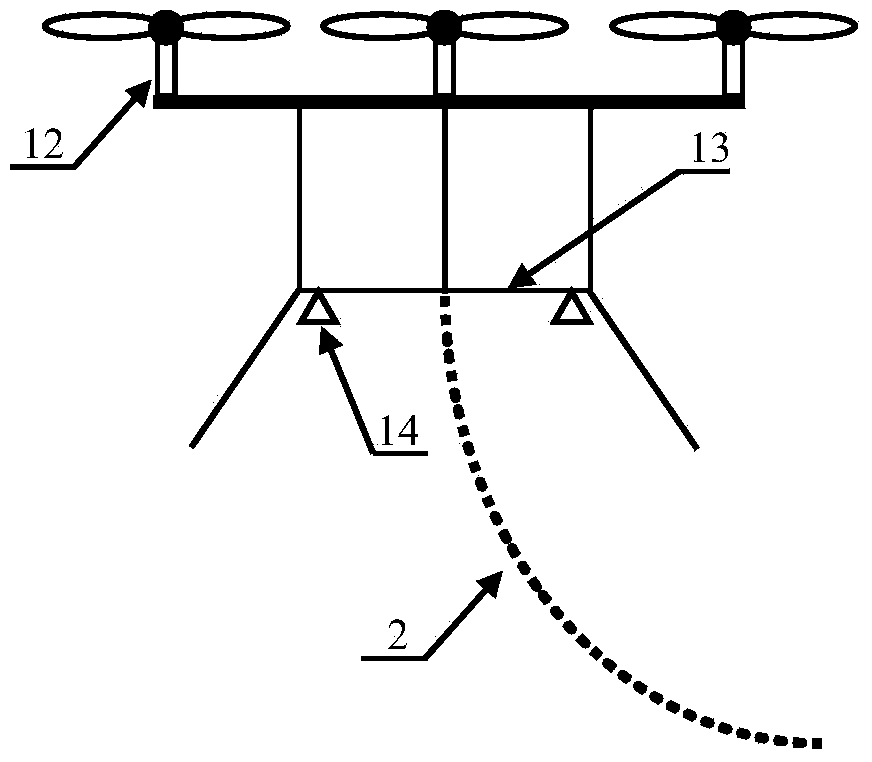 Air-ground combined agricultural spraying device and application thereof