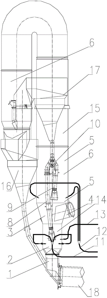 Method for reburning denitration of cement kiln by using alternative fuel