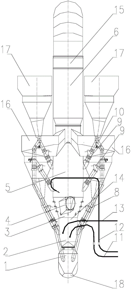 Method for reburning denitration of cement kiln by using alternative fuel