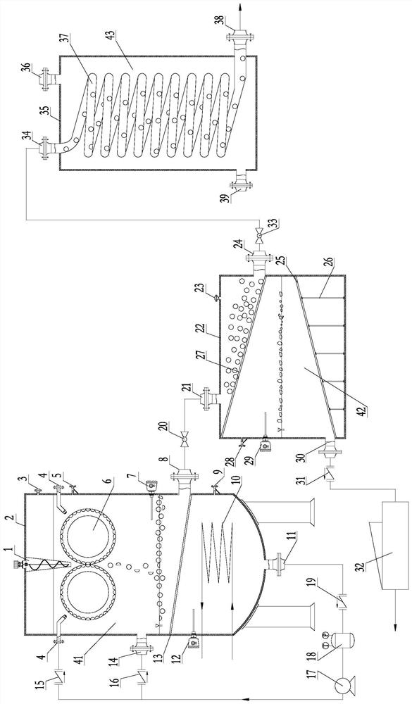 A continuous processing device for hydrate balls