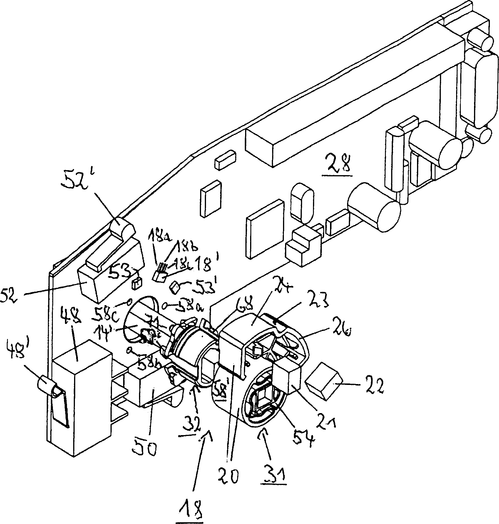 Control handle head of mobile floor delivery tool and moving speed conveyor