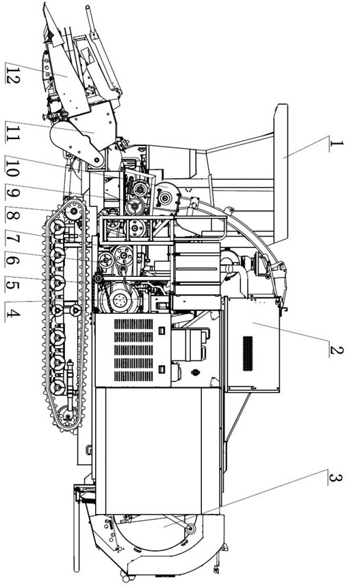 Transmission and control system of self-propelled silage combine harvester