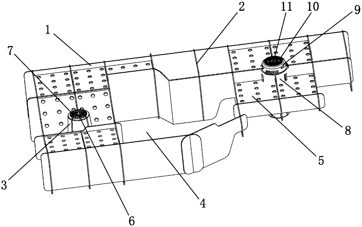 Well-shaped square wave-proof plate