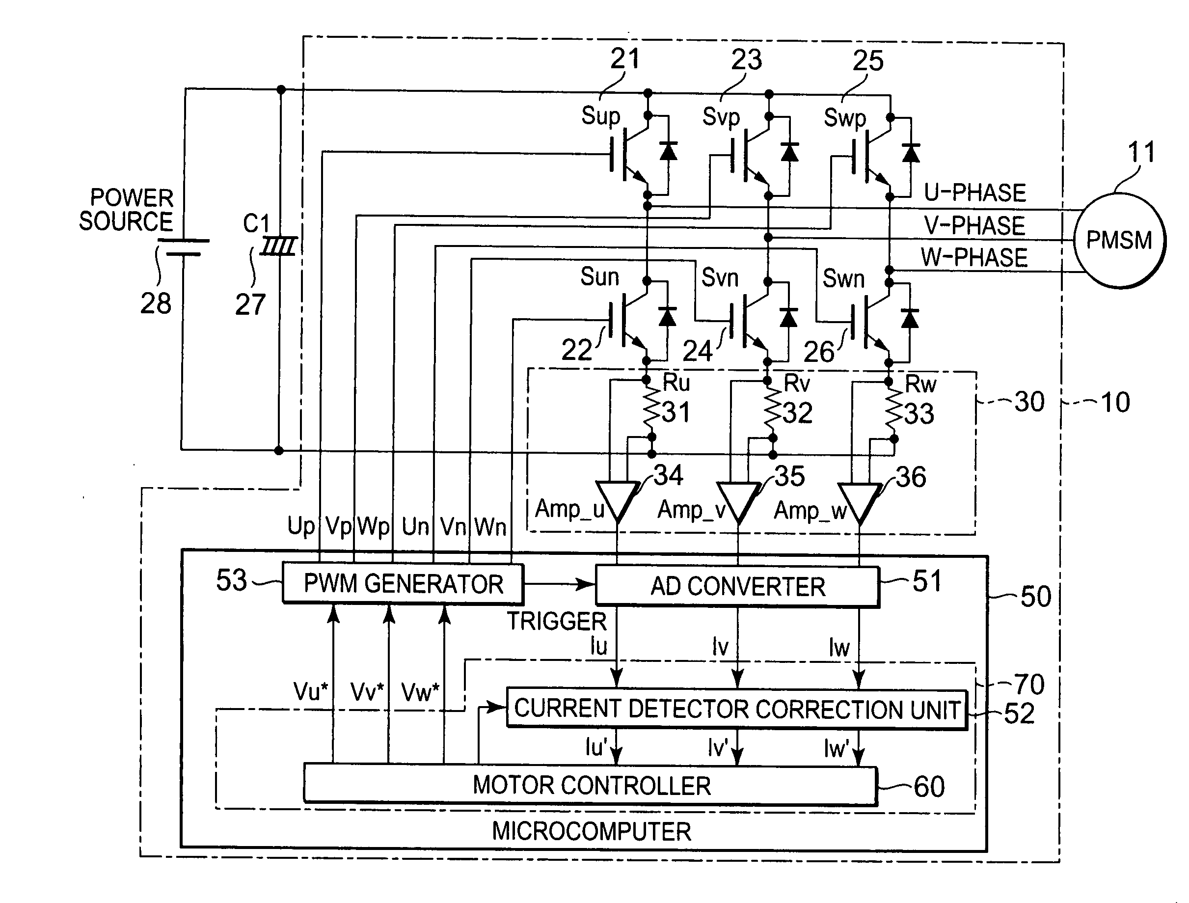 Inverter apparatus and a semiconductor device used for the same