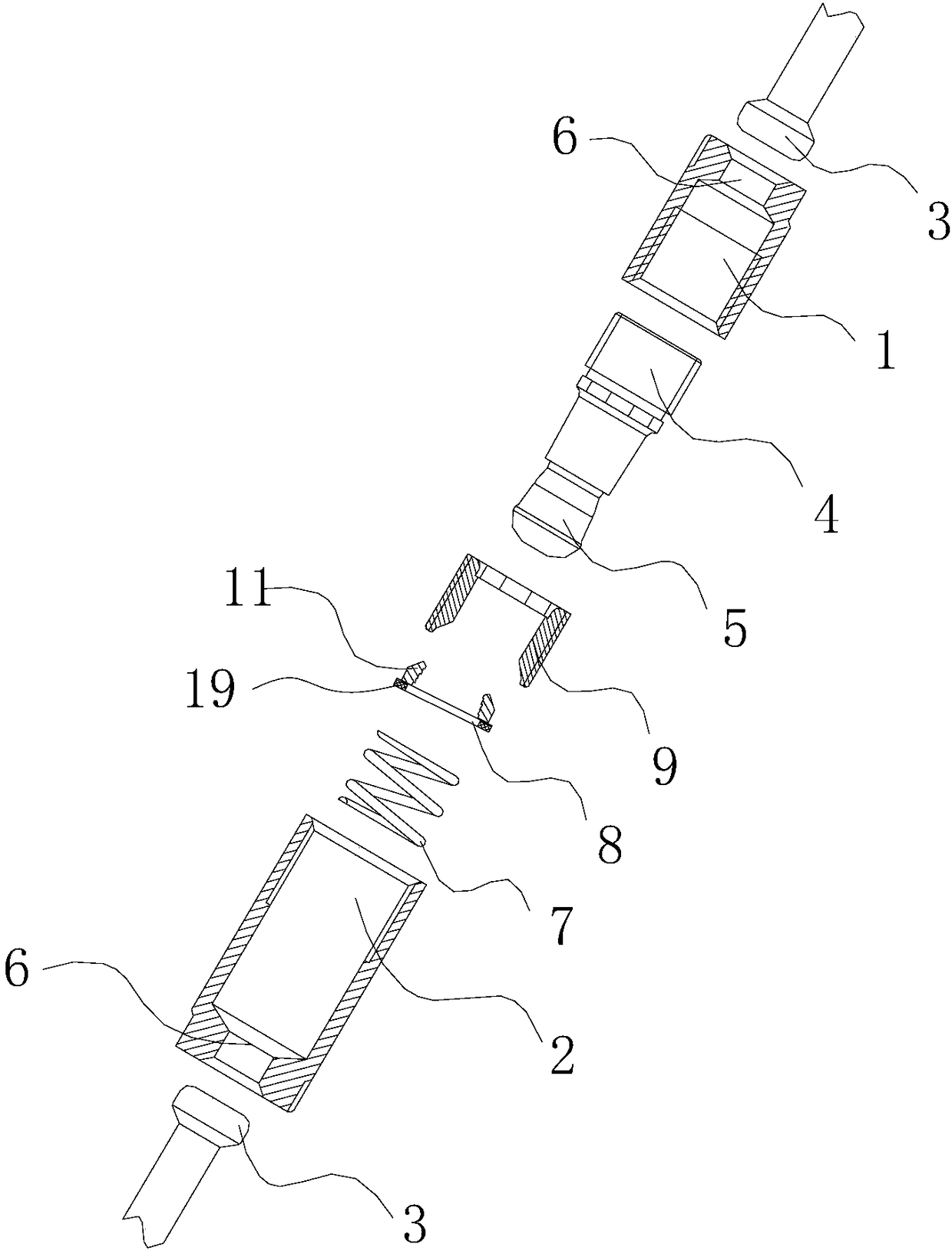 Connecting joint device and prestress prefabricated member