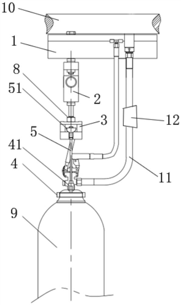 Carbon dioxide automatic filling system for fire protection of rolling mill