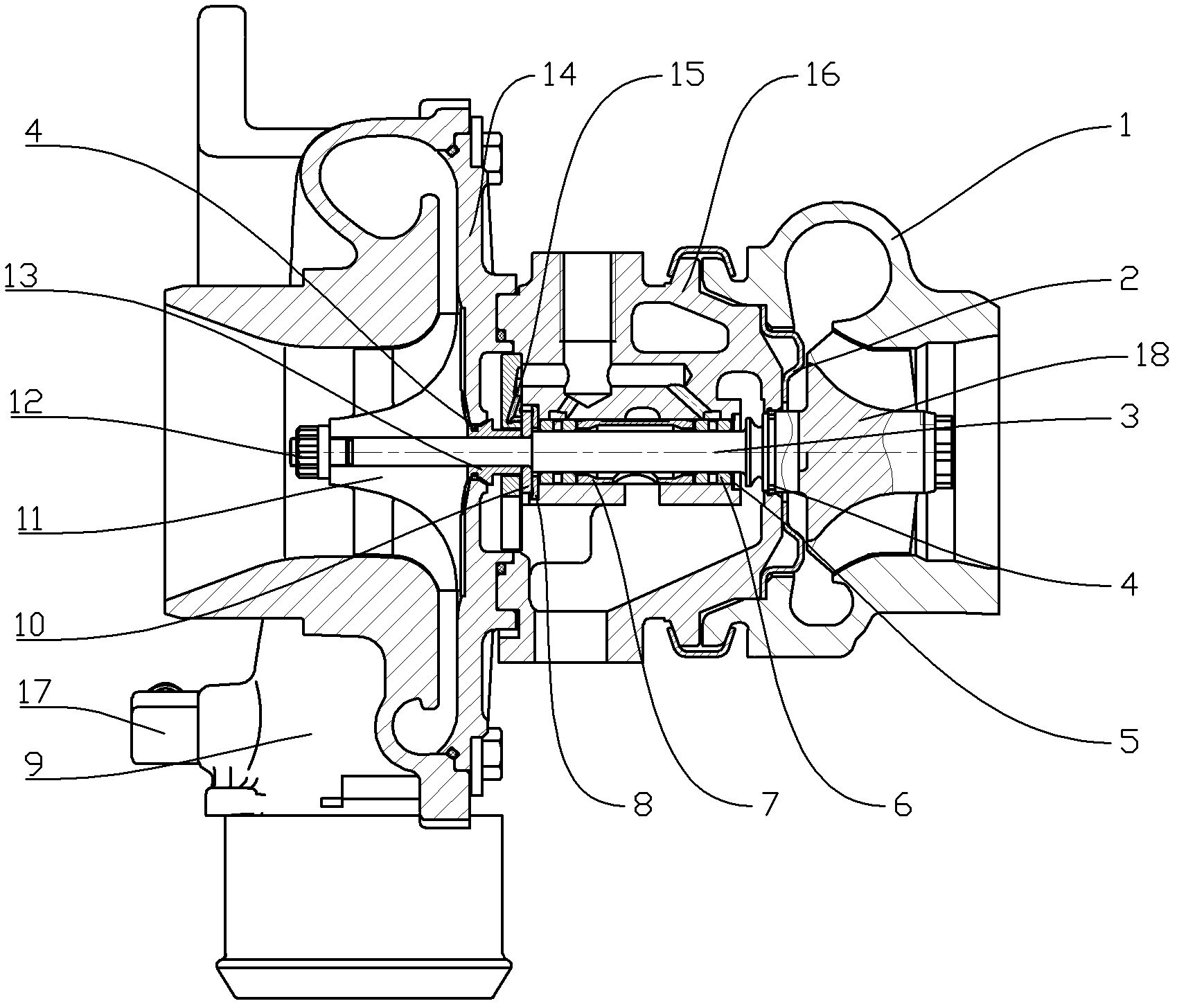 Gasoline engine turbocharger