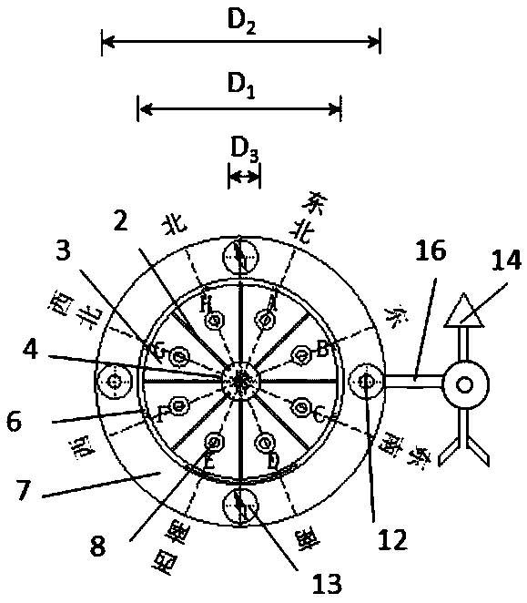 Flood discharge atomization rainfall three-dimensional measurement device and method