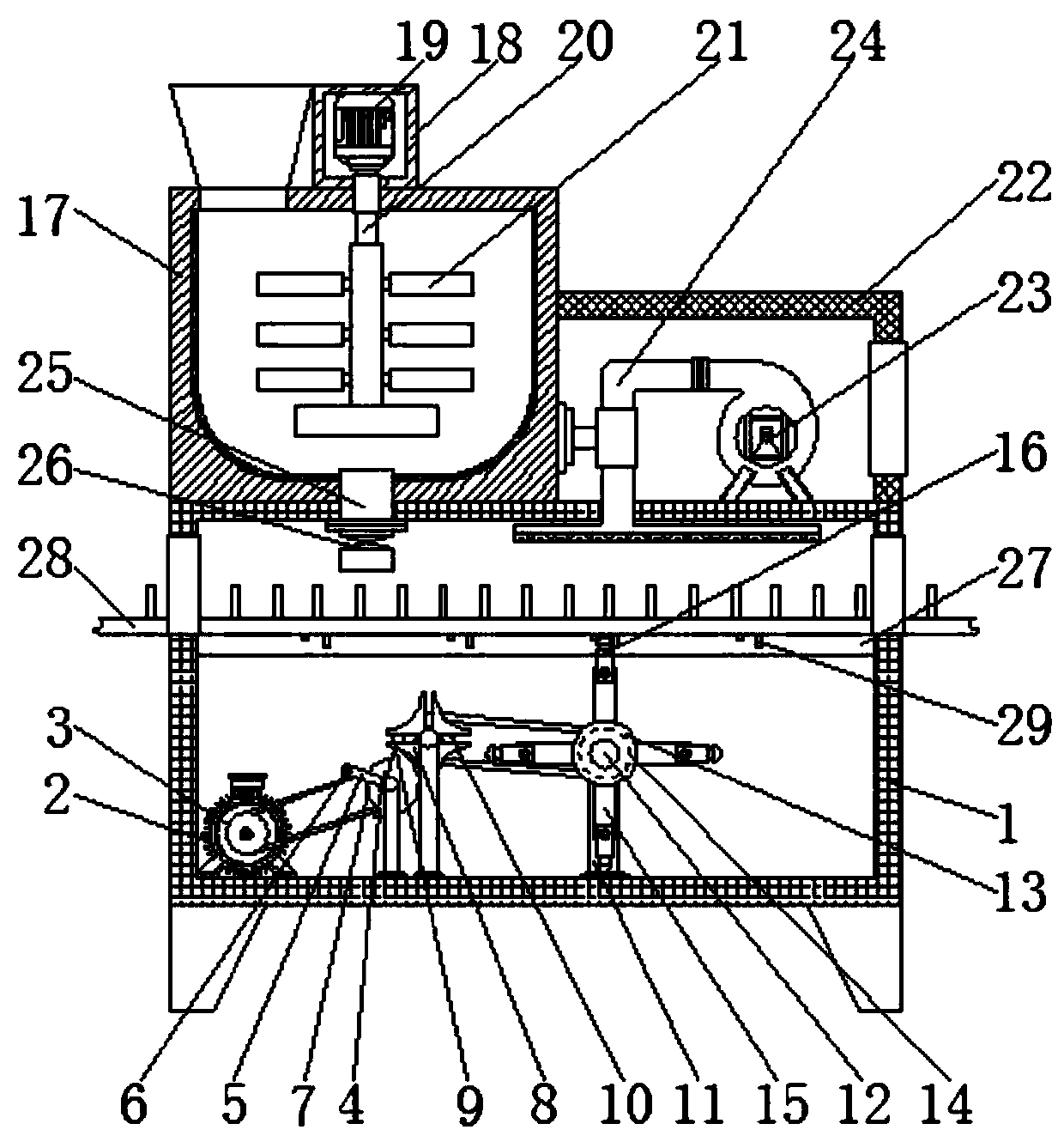 Mechanical cleaning machine with draining function