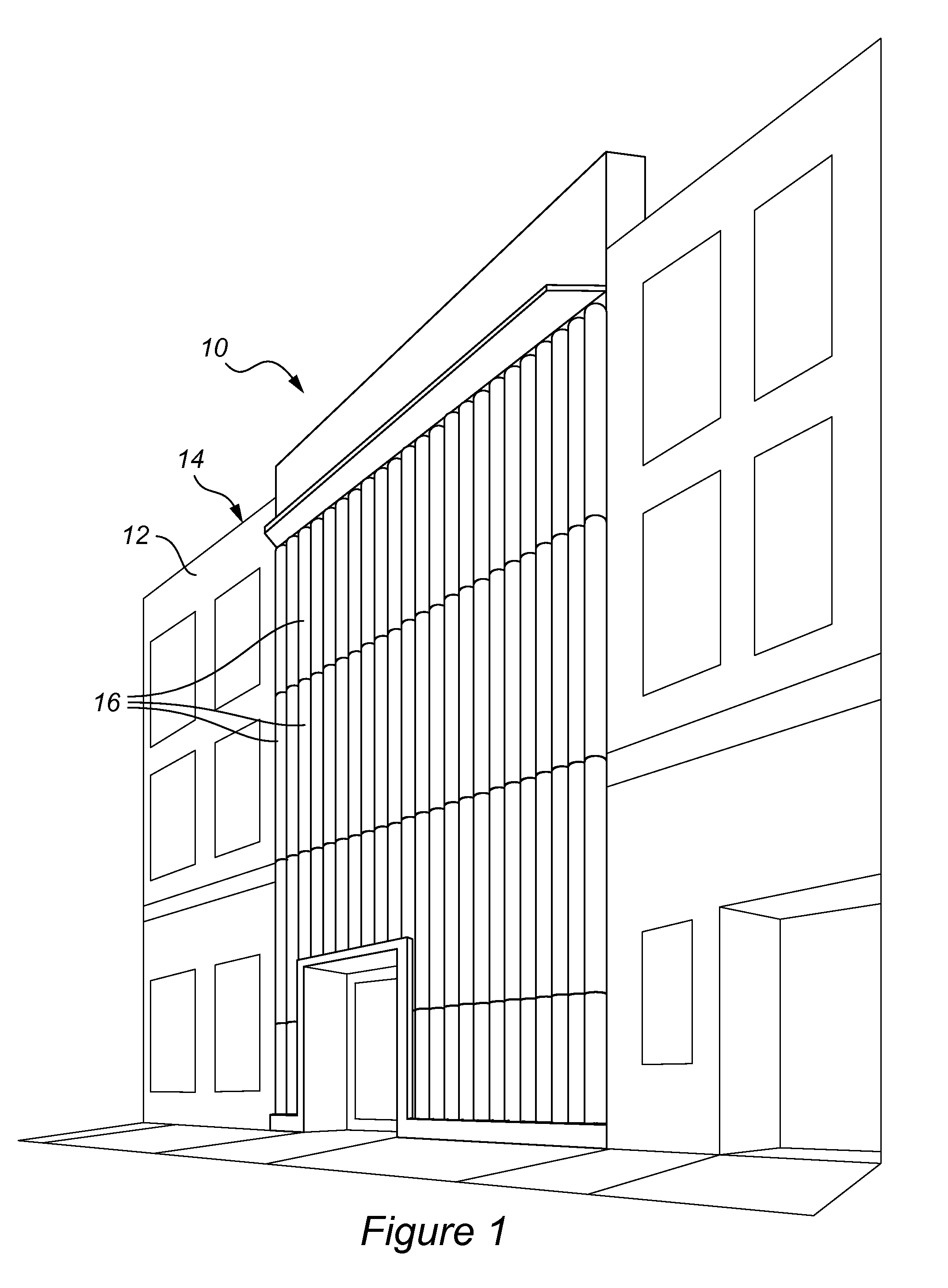 Modular, self supporting exterior enclosure system with insulating, evacuated tubes having solar collector rods