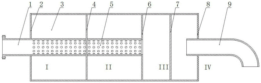 Diesel engine silencer used for high-power agricultural machinery