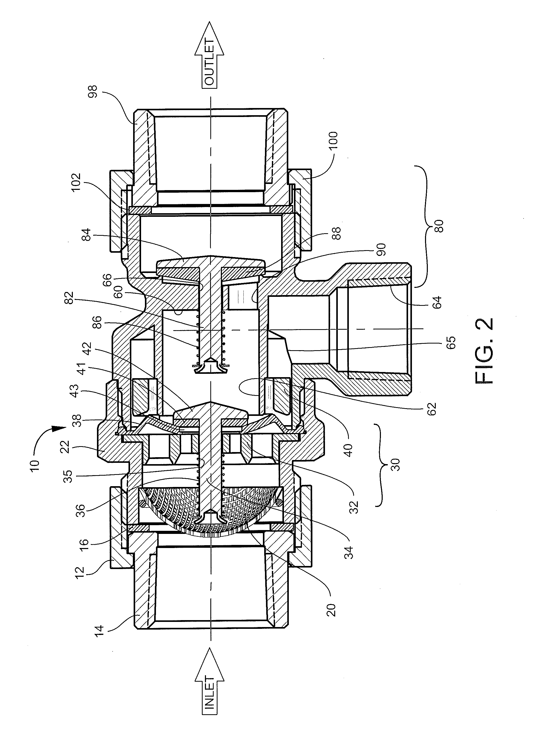 Dual check backflow preventer