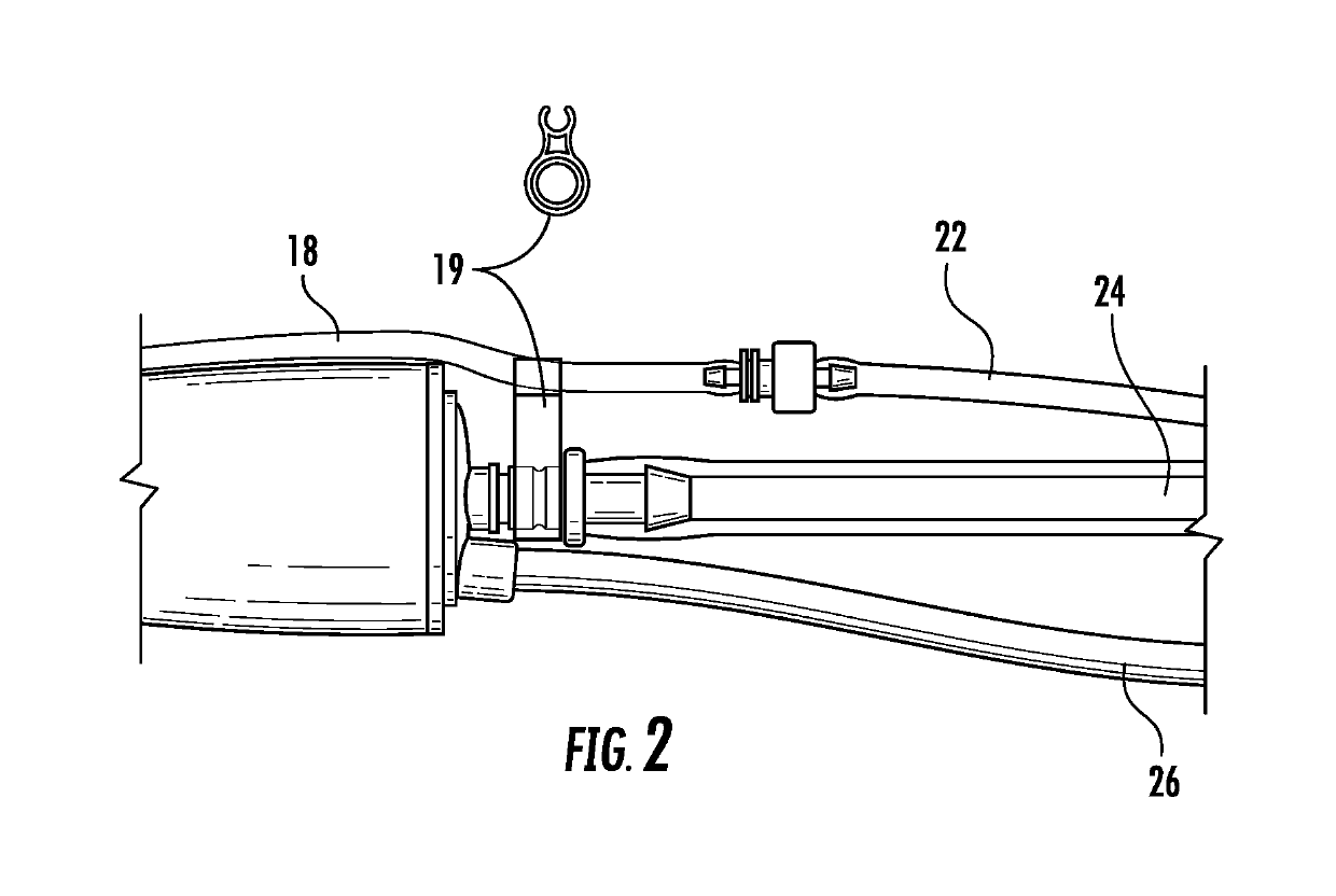 Ergonomic tubing attachment for medical apparatus