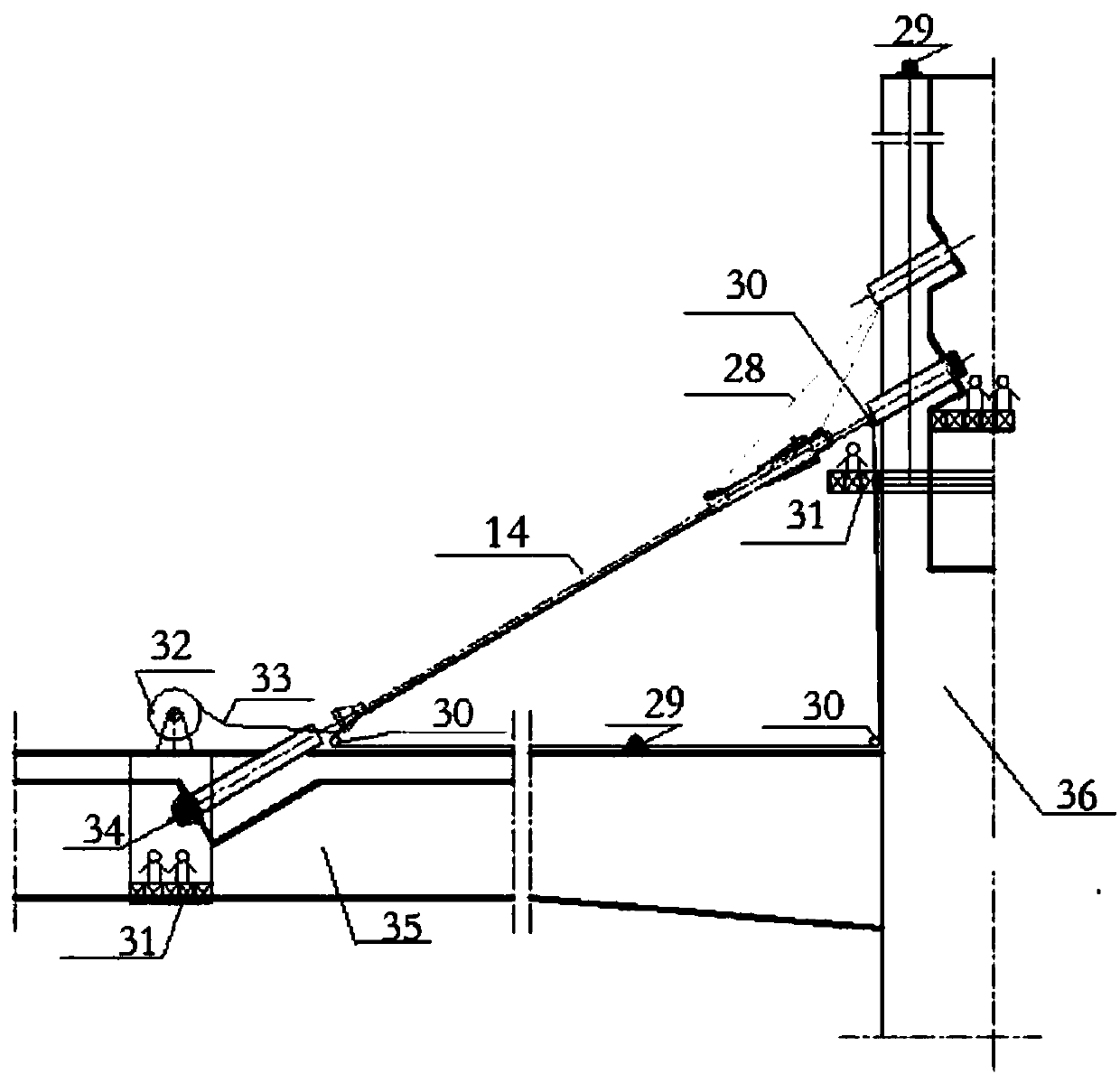 Construction process of filling type epoxy coating steel strand inhaul cables