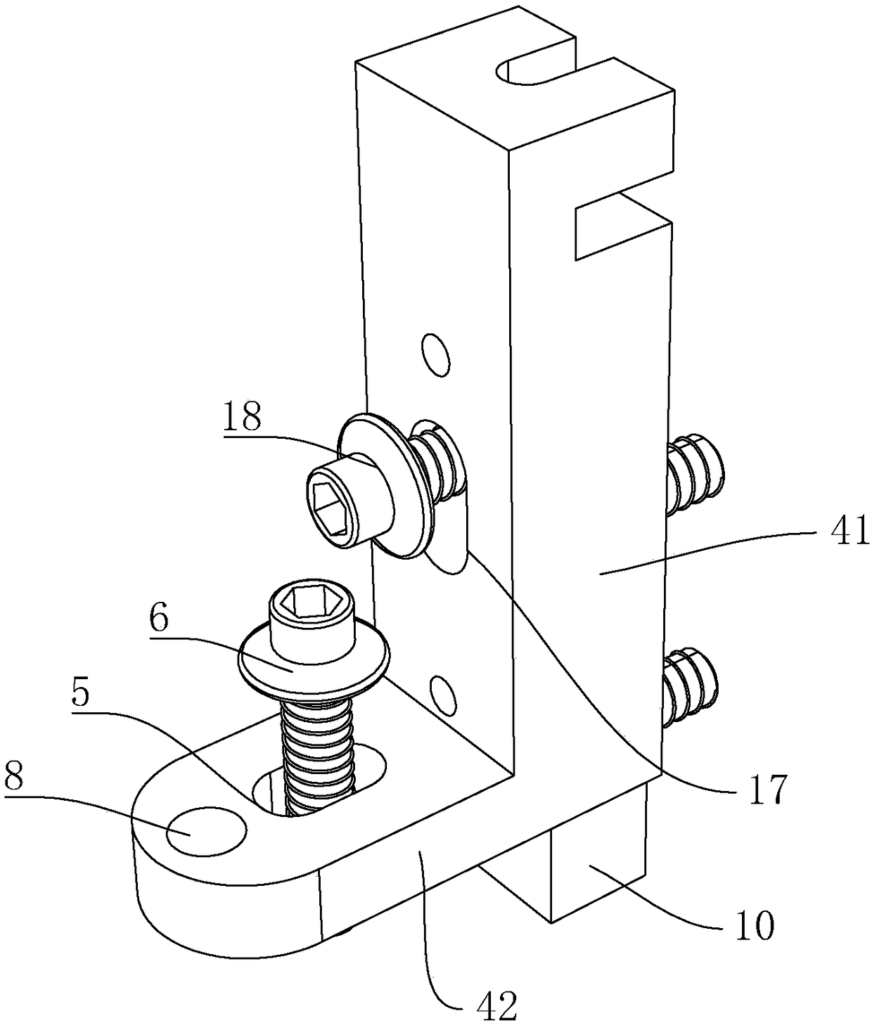 Fixing seat of needle selector of circular knitting machine